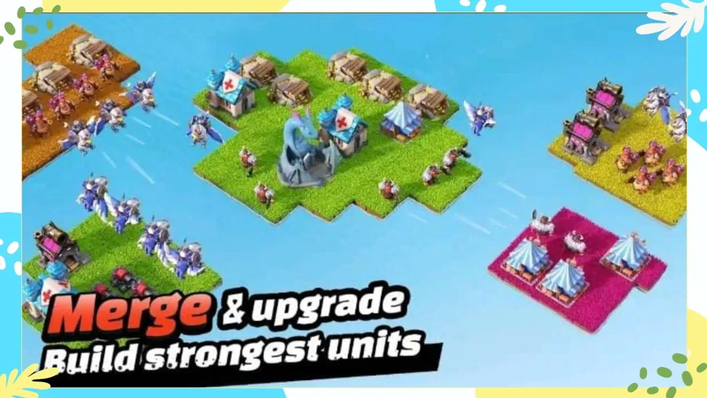 Merge and upgrade and build strongest units for fight